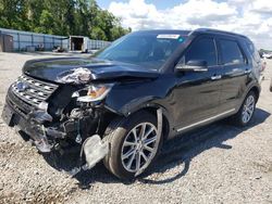 Salvage cars for sale at Riverview, FL auction: 2016 Ford Explorer Limited