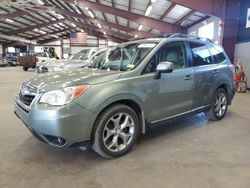 Salvage cars for sale at East Granby, CT auction: 2015 Subaru Forester 2.5I Touring