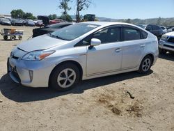 Salvage cars for sale from Copart San Martin, CA: 2012 Toyota Prius