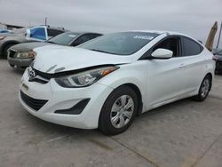 Salvage cars for sale at Grand Prairie, TX auction: 2016 Hyundai Elantra SE