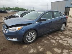 Salvage cars for sale from Copart Woodhaven, MI: 2018 Ford Focus Titanium