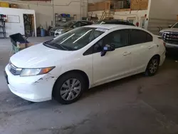 Salvage cars for sale from Copart Ham Lake, MN: 2012 Honda Civic LX