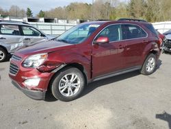 Salvage cars for sale at Assonet, MA auction: 2017 Chevrolet Equinox LT