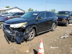 Salvage cars for sale at Pekin, IL auction: 2014 Toyota Highlander XLE