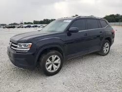 Salvage cars for sale at New Braunfels, TX auction: 2018 Volkswagen Atlas S