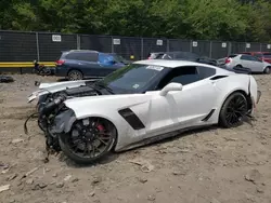 Salvage cars for sale at Waldorf, MD auction: 2019 Chevrolet Corvette Z06 1LZ