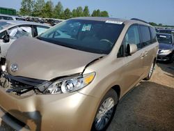 Salvage cars for sale from Copart Bridgeton, MO: 2011 Toyota Sienna XLE