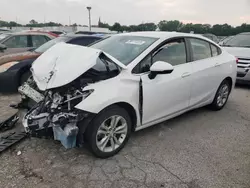 Salvage cars for sale at Dyer, IN auction: 2019 Chevrolet Cruze LT