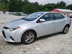 Salvage cars for sale from Copart Mendon, MA: 2014 Toyota Corolla L
