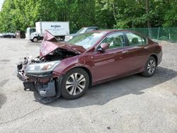 Salvage cars for sale at Assonet, MA auction: 2015 Honda Accord LX