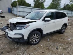 Salvage cars for sale at Mendon, MA auction: 2019 Honda Pilot EX