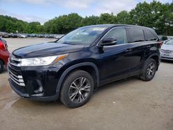 Salvage cars for sale from Copart Hillsborough, NJ: 2017 Toyota Highlander LE
