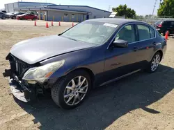 Salvage cars for sale at San Diego, CA auction: 2012 Infiniti G37 Base