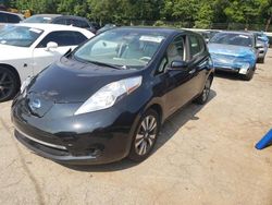 Salvage cars for sale at Austell, GA auction: 2016 Nissan Leaf SV