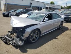 Salvage cars for sale at New Britain, CT auction: 2017 Audi A8 L Quattro