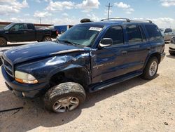 Salvage cars for sale at Andrews, TX auction: 2001 Dodge Durango