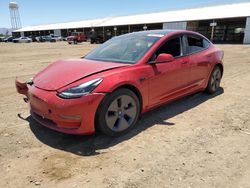 Salvage cars for sale from Copart Phoenix, AZ: 2021 Tesla Model 3