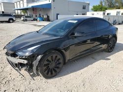 Salvage cars for sale at Opa Locka, FL auction: 2022 Tesla Model 3