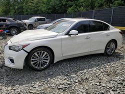 Salvage cars for sale at Waldorf, MD auction: 2021 Infiniti Q50 Luxe