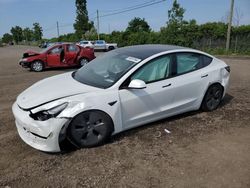 Salvage cars for sale at Montreal Est, QC auction: 2022 Tesla Model 3