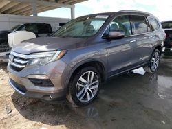 Honda Pilot Touring salvage cars for sale: 2016 Honda Pilot Touring