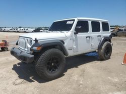 Salvage cars for sale at Houston, TX auction: 2021 Jeep Wrangler Unlimited Sport