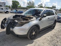 Salvage cars for sale at Opa Locka, FL auction: 2015 Ford Explorer Police Interceptor