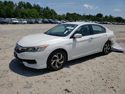 Salvage cars for sale at Mendon, MA auction: 2016 Honda Accord LX