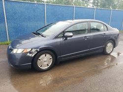 Salvage cars for sale at Moncton, NB auction: 2006 Honda Civic Hybrid