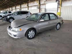 Toyota Corolla ce Vehiculos salvage en venta: 2002 Toyota Corolla CE