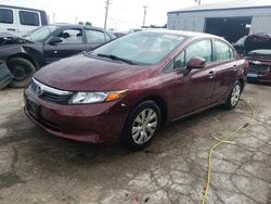 Salvage cars for sale at Chicago Heights, IL auction: 2012 Honda Civic LX