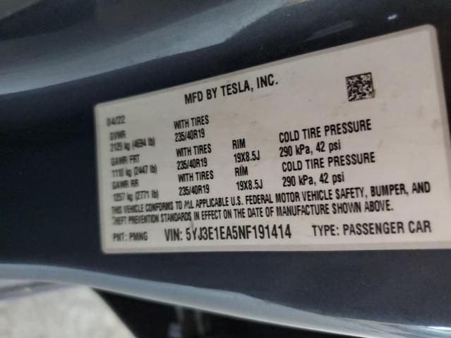 2022 Tesla Model 3