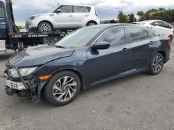 Honda Civic ex salvage cars for sale: 2017 Honda Civic EX