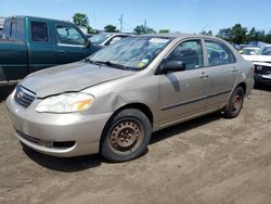 Salvage cars for sale from Copart New Britain, CT: 2005 Toyota Corolla CE