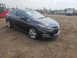 Vehiculos salvage en venta de Copart Phoenix, AZ: 2017 Chevrolet Cruze Premier