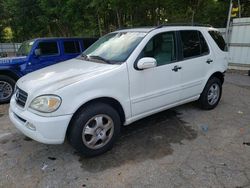 Salvage cars for sale at Austell, GA auction: 2003 Mercedes-Benz ML 350