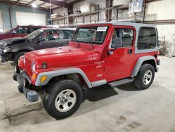 Salvage cars for sale at Eldridge, IA auction: 2000 Jeep Wrangler / TJ Sport