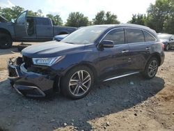 Salvage cars for sale at Baltimore, MD auction: 2017 Acura MDX Advance