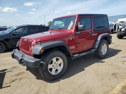 Jeep Wrangler Sport salvage cars for sale: 2013 Jeep Wrangler Sport