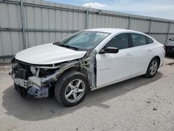 Salvage cars for sale at Kansas City, KS auction: 2017 Chevrolet Malibu LS