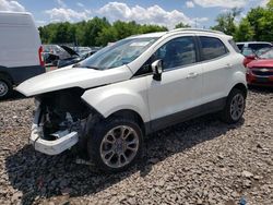 Vehiculos salvage en venta de Copart Chalfont, PA: 2019 Ford Ecosport Titanium