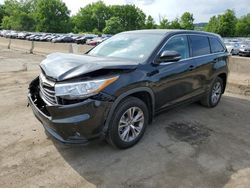 Salvage cars for sale at Marlboro, NY auction: 2016 Toyota Highlander LE