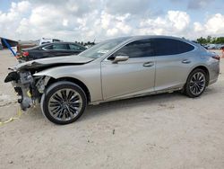 Salvage cars for sale from Copart Houston, TX: 2018 Lexus LS 500 Base