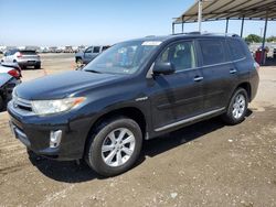 Toyota Highlander Hybrid Limited salvage cars for sale: 2012 Toyota Highlander Hybrid Limited