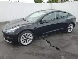 Salvage cars for sale at Miami, FL auction: 2022 Tesla Model 3