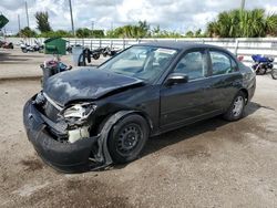 Salvage cars for sale at Miami, FL auction: 2002 Honda Civic LX