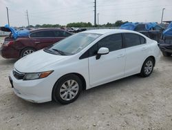 2012 Honda Civic LX en venta en Temple, TX