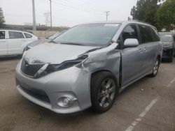 Salvage cars for sale at Rancho Cucamonga, CA auction: 2014 Toyota Sienna Sport