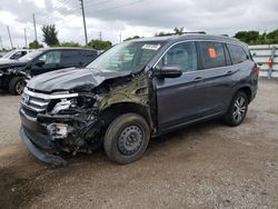 Salvage cars for sale from Copart Miami, FL: 2016 Honda Pilot EXL