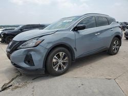Salvage cars for sale at Grand Prairie, TX auction: 2022 Nissan Murano SV